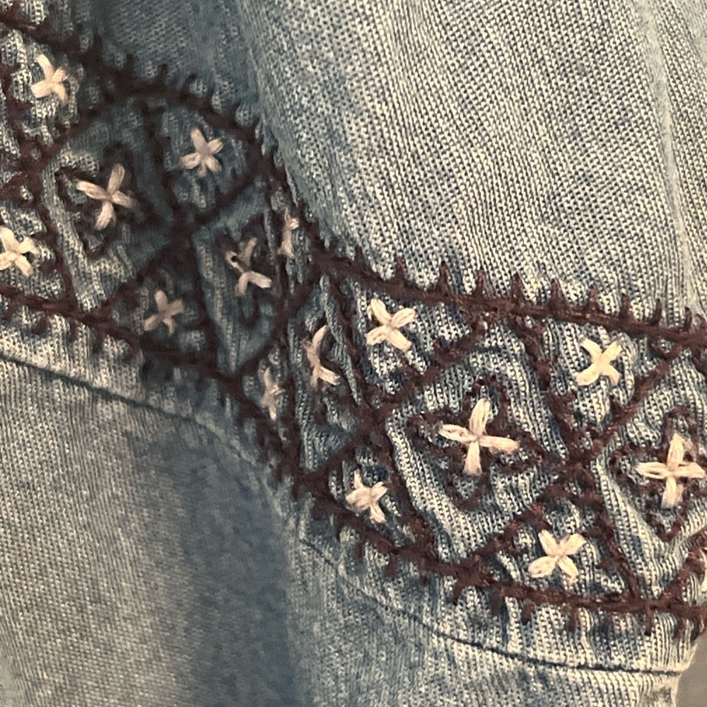 J. Jill Denim Blue Tunic with Lace Accents - Picture 5 of 6